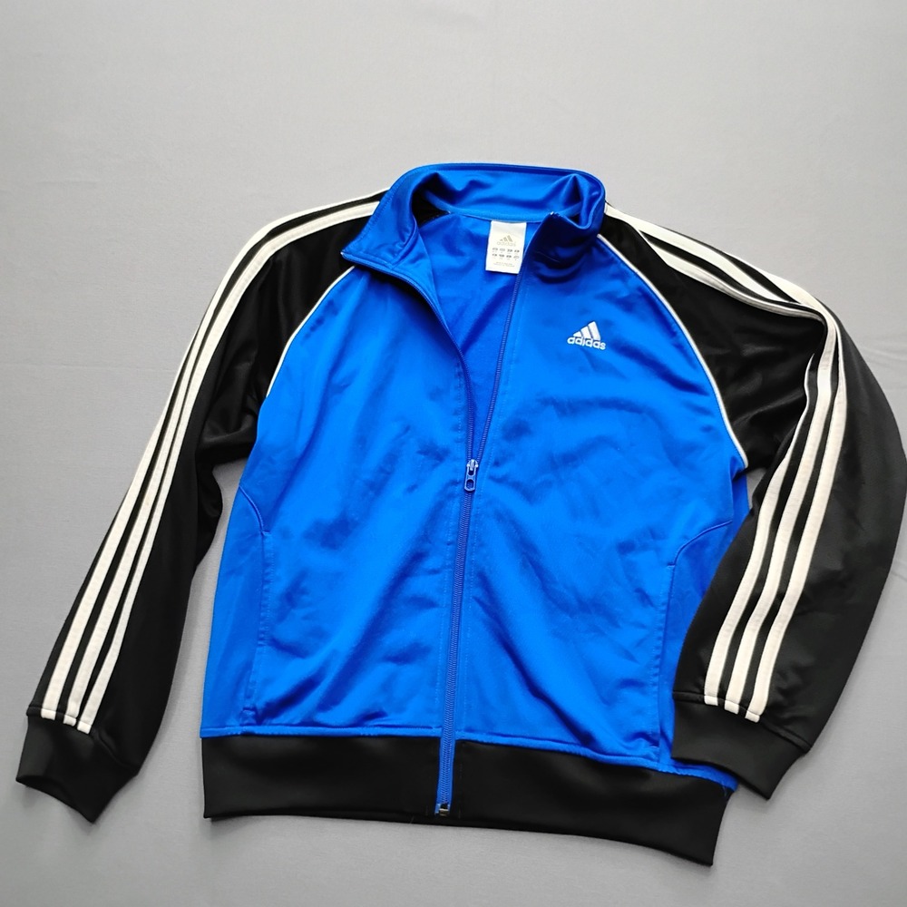 Adidas Mens Blue Black 3-Stripe Track Jacket Y2K 2010 P52789 Medium